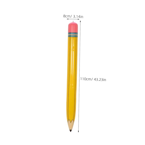 BESTonZON 4 Stück Teiliges Aufblasbare Riesen-bleistiftballons PVC Lebendige Schulanfang Abschlussfeier-deko Wiederverwendbar Realistisch Gestaltet für Klassenzimmer und Partys von BESTonZON