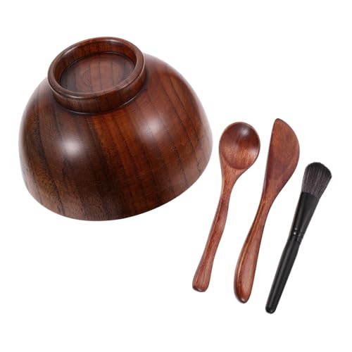 BESTonZON 4 Stück Teiliges DIY Holz Gesichtsmaske Schüssel mit Pinsel Natürliches Holzmaterial Leicht und Kompakt Hautfreundlich und Geruchlos für Selbstgemachte Gesichtsmasken Zuhause und BESTonZON 4 Stück Teiliges DIY Holz Gesichtsmaske Schüssel mit Pinsel Natürliches Holzmaterial Leicht und Kompakt Hautfreundlich und Geruchlos für Selbstgemachte Gesichtsmasken Zuhause und von BESTonZON