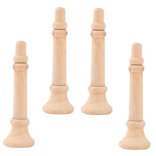 BESTonZON 4 Stück Teiliges DIY Holz-horn Pädagogisches Musikspielzeug zum Bemalen Kreatives Bastelmaterial für Leichtes Sicheres Holzspielzeug für Handwerkliche Malprojekte von BESTonZON