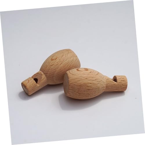 BESTonZON 4 Stück Teiliges DIY Holzpfeifen Holzpfeife Musikinstrument Glatte Oberfläche Sicher für Jungen Mädchen Geburtstags Mitgebsel Pädagogisch Kompakt Tragbar von BESTonZON