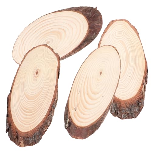 BESTonZON 4 Stück Teiliges Garten Trittsteine aus Robuste Wetterfeste Holzscheiben Natürliche Gartenplatten für Gehwege und Außenbereiche Dekorative Holzpavés für Gartenweggestaltung BESTonZON 4 Stück Teiliges Garten Trittsteine aus Robuste Wetterfeste Holzscheiben Natürliche Gartenplatten für Gehwege und Außenbereiche Dekorative Holzpavés für Gartenweggestaltung von BESTonZON