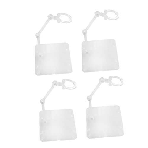 BESTonZON 4 Stück Teiliges Verstellbares Puppenständer aus Stabilem Kunststoff Transparenter Action Figure Halter mit Tragbarer Basis für Dekorative Doll Model Display und Einfache von BESTonZON