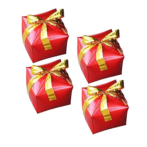 BESTonZON 4 Stück Teiliges Weihnachts Aluminium Folienballon Kreativer Partydekoration für Festliche Anlässe Zufällige Farbe BESTonZON 4 Stück Teiliges Weihnachts Aluminium Folienballon Kreativer Partydekoration für Festliche Anlässe Zufällige Farbe von BESTonZON