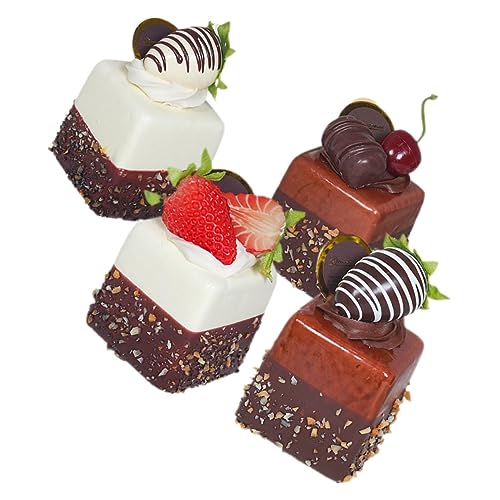BESTonZON 4 Stücke Gefälschte Kuchen Künstliche Kuchen Lebensmittel Für Hochzeit Foto Requisiten Home Küche Decor von BESTonZON
