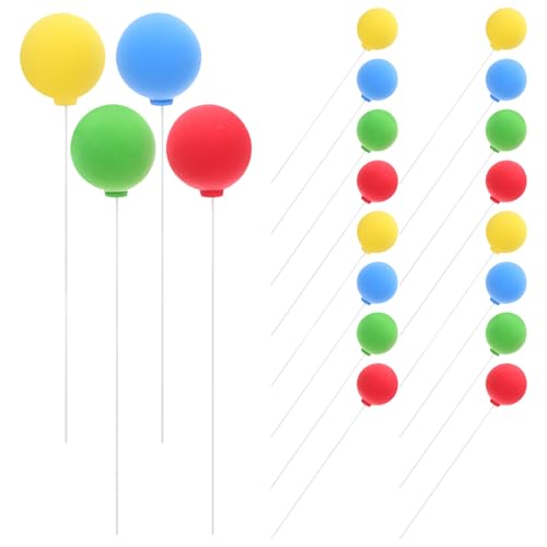 BESTonZON 40 Stück Mini-Ballon-Kuchenaufsätze: Bunte runde Tonkugel-Cupcake-Picker für Geburtstagsparty-Kuchendekorationen – Cupcake-Dessert-Aufsätze BESTonZON 40 Stück Mini-Ballon-Kuchenaufsätze: Bunte runde Tonkugel-Cupcake-Picker für Geburtstagsparty-Kuchendekorationen – Cupcake-Dessert-Aufsätze von BESTonZON