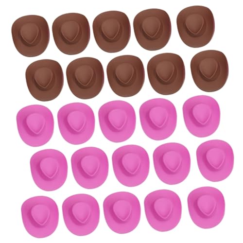 BESTonZON 40 Stück Teiliges Mini Cowboy Puppenhüte aus Leichtem Kunststoff Farbenfrohe Filzhüte für Puppenhaus Dekoration Vielseitig Einsetzbar und Formstabil BESTonZON 40 Stück Teiliges Mini Cowboy Puppenhüte aus Leichtem Kunststoff Farbenfrohe Filzhüte für Puppenhaus Dekoration Vielseitig Einsetzbar und Formstabil von BESTonZON