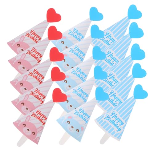 BESTonZON 45 Stück Teiliges Papier Cupcake Topper Geburtstagsmützen Gestreift Farbenfrohe Kuchenstecker für Kindergeburtstage Shower und Dessertdeko Einfache Anwendung Vielseitig Einsetzbar BESTonZON 45 Stück Teiliges Papier Cupcake Topper Geburtstagsmützen Gestreift Farbenfrohe Kuchenstecker für Kindergeburtstage Shower und Dessertdeko Einfache Anwendung Vielseitig Einsetzbar von BESTonZON
