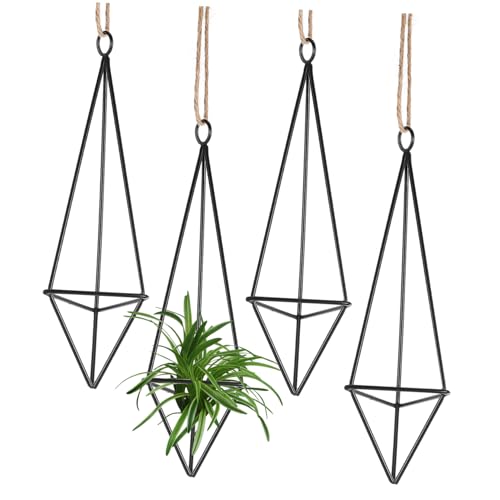 BESTonZON 4Stücke Geometrische Pflanzenhalter Metall Luftpflanzen Hänger Höhe Juteseil Indoor Dekoration und Pflanzenpräsentation BESTonZON 4Stücke Geometrische Pflanzenhalter Metall Luftpflanzen Hänger Höhe Juteseil Indoor Dekoration und Pflanzenpräsentation von BESTonZON