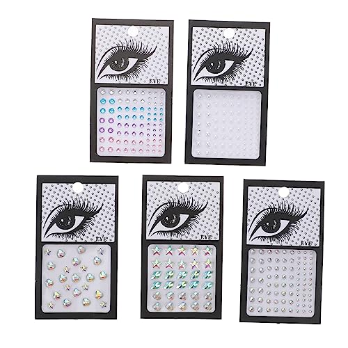 BESTonZON 5 Blätter Teiliges Gesichtsjuwelen Wasserstrahl Aufkleber mit Perlen Strasssteine Kleben Stick Ohrringe für Mädchen Vielseitige Nail Rhinestones für Festival Party und DIY Schmuck BESTonZON 5 Blätter Teiliges Gesichtsjuwelen Wasserstrahl Aufkleber mit Perlen Strasssteine Kleben Stick Ohrringe für Mädchen Vielseitige Nail Rhinestones für Festival Party und DIY Schmuck von BESTonZON