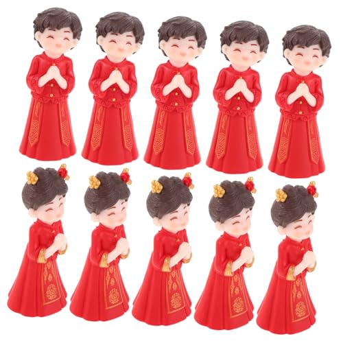 BESTonZON 5 Paare Mikro-landschaftsdekoration Chinesische Hochzeitsdekoration Couplets Chinesische Hochzeitstorte Topper Hochzeitspaarfiguren Hochzeitsfiguren Pvc Rot BESTonZON 5 Paare Mikro-landschaftsdekoration Chinesische Hochzeitsdekoration Couplets Chinesische Hochzeitstorte Topper Hochzeitspaarfiguren Hochzeitsfiguren Pvc Rot von BESTonZON
