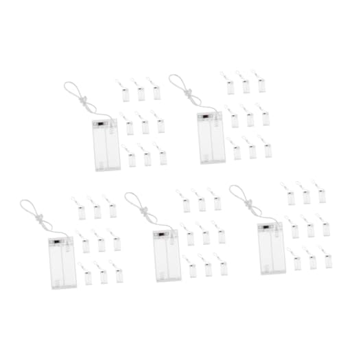 BESTonZON 5 Sätze Transparent Aa Batteriekasten Mit Schalter Robuste Batteriehalter Für Lichterketten Einfache Sicherer Halt Für Dekorationsbeleuchtung 10 Stück * 5 BESTonZON 5 Sätze Transparent Aa Batteriekasten Mit Schalter Robuste Batteriehalter Für Lichterketten Einfache Sicherer Halt Für Dekorationsbeleuchtung 10 Stück * 5 von BESTonZON