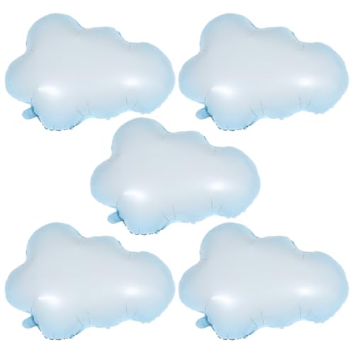 BESTonZON 5 Stück Aluminium Folienballons Wolkenballons für Partydekoration Bunte Auffällige Ballons für Geburtstagsfeiern Babypartys und Besondere Anlässe von BESTonZON