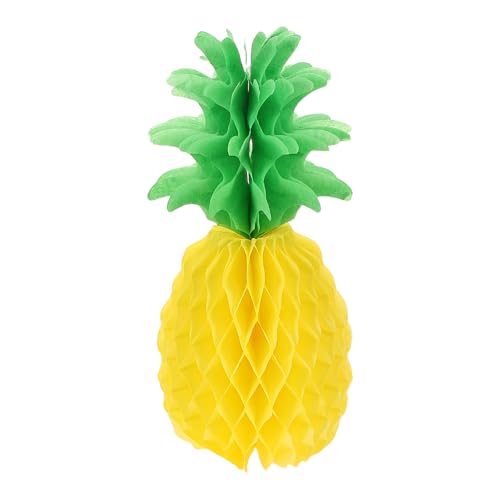 BESTonZON 5 Stück Ananas-Dekorationen für Luau-Partys – 35,6 cm Ananas-Dekoration, Waben-Mittelstücke, Seidenpapier-Mittelstücke für hawaiianische Luau-Partys, 35,6 cm BESTonZON 5 Stück Ananas-Dekorationen für Luau-Partys – 35,6 cm Ananas-Dekoration, Waben-Mittelstücke, Seidenpapier-Mittelstücke für hawaiianische Luau-Partys, 35,6 cm von BESTonZON