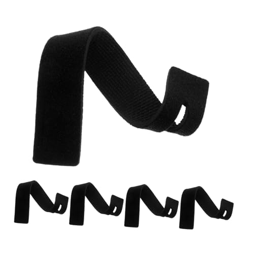 BESTonZON 5 Stück Angelrutenband lederband Angelrutenversorgung Krawatten für Angelruten Angelausrüstung und -ausrüstung Angelangebot Angelrutenbindungen Angelrutenbänder Nylon Schwarz von BESTonZON