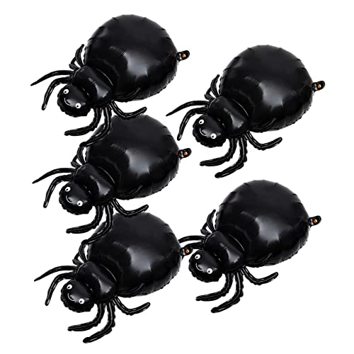 BESTonZON 5 Stück Halloween Spinnenballons aus Aluminiumfolie Gruselige Deko für Halloween Partys Foto Requisiten und Wanddekoration für Schaurige BESTonZON 5 Stück Halloween Spinnenballons aus Aluminiumfolie Gruselige Deko für Halloween Partys Foto Requisiten und Wanddekoration für Schaurige von BESTonZON