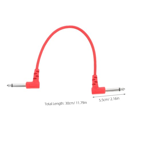 BESTonZON 5 Stück Instrument Patch Kabel für Gitarre und Bass Langlebige Pedalverbindungskabel mit Stabilem Audio Transfer für Nahtloses Umschalten bei Live Auftritten und Studioeinsatz von BESTonZON