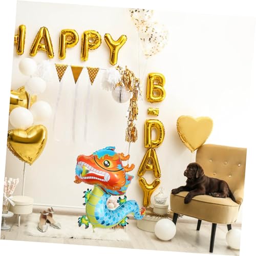 BESTonZON 5 Stück Teiliges Chinesisches Neujahr Luftballon mit Blauen Drachen Folienballons Dekorativ für Frühlingsfest Einfache Befüllung Traditionelles Partydekor für Geburtstage und BESTonZON 5 Stück Teiliges Chinesisches Neujahr Luftballon mit Blauen Drachen Folienballons Dekorativ für Frühlingsfest Einfache Befüllung Traditionelles Partydekor für Geburtstage und von BESTonZON