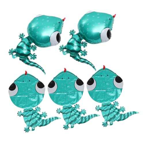 BESTonZON 5 Stück Teiliges Gecko Folienballon Tierförmige Luftballons aus Aluminiumfolie Stabile Partydeko für Kindergeburtstag und Indoor Outdoor Langlebige und Dekorative Tierballons BESTonZON 5 Stück Teiliges Gecko Folienballon Tierförmige Luftballons aus Aluminiumfolie Stabile Partydeko für Kindergeburtstag und Indoor Outdoor Langlebige und Dekorative Tierballons von BESTonZON