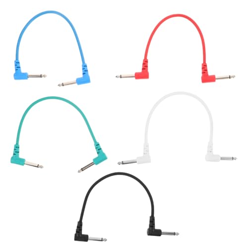 BESTonZON 5 Stück Teiliges Gitarren Patchkabel Audioverbindungskabel für Effektpedale Langlebige und Benutzerfreundliche Verbindung für Klare Klangübertragung und Einfache Nutzung bei BESTonZON 5 Stück Teiliges Gitarren Patchkabel Audioverbindungskabel für Effektpedale Langlebige und Benutzerfreundliche Verbindung für Klare Klangübertragung und Einfache Nutzung bei von BESTonZON