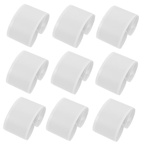 BESTonZON 50 Stück Teiliges Weiße Blank Slap Armbänder aus Kunststoff Verstellbare DIY Snap Wristbands für Malen Bastelprojekte Gruppenaktivitäten und Partyzubehör von BESTonZON