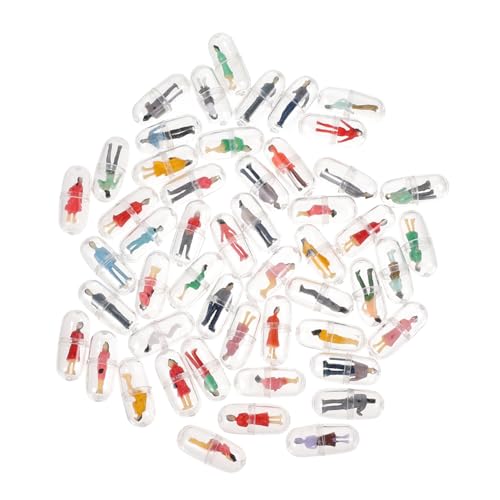 BESTonZON 50stücke Capsule People Dekoration Für Handyhüllen Bunte -landschaftsaccessoires Für Kreative Projekte Und Bastelarbeiten von BESTonZON