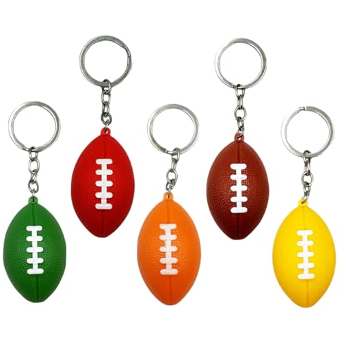 BESTonZON 5St Fußball Schlüsselanhänger Taschen-Rugby-Anhänger Fußball-Partygeschenke Rugby-Party-Gefälligkeiten Sportspiel-Souvenir Rugby-Schlüsselanhänger- Schlüsselbund Plastik BESTonZON 5St Fußball Schlüsselanhänger Taschen-Rugby-Anhänger Fußball-Partygeschenke Rugby-Party-Gefälligkeiten Sportspiel-Souvenir Rugby-Schlüsselanhänger- Schlüsselbund Plastik von BESTonZON