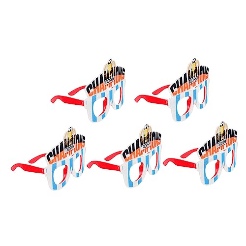 BESTonZON 5st Wm-brillengestell Sportbrillen Kostümzubehör Einzigartige Partybrille Dekorative Fußballbrille Praktische Partybrille Brille Foto-requisite Partyzubehör Party-requisite Plastik von BESTonZON