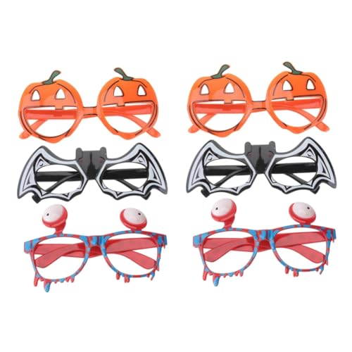 BESTonZON 6 Stk Scherzbrille Halloween-Party- Halloween-Neuheitsbrillen Spielzeug für Kinder Make-up-Brille Gläser Halloween-Party-Brille lustige Brille Schädel Kleidung von BESTonZON