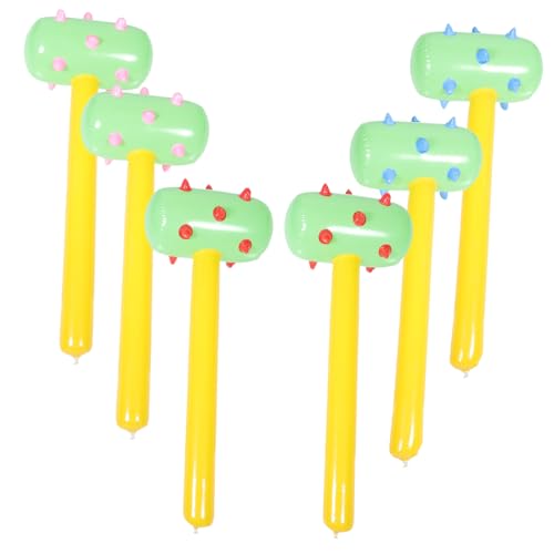 BESTonZON 6 Stück Aufblasbare Bunte Hammer Spielzeuge für Robustes PVC Material Niedliches Design für Pool Strand Party und Tropische Events Sichere Verarbeitung Farblich Zufällige Farbe von BESTonZON