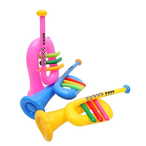 BESTonZON 6 STK Aufblasbares Musikinstrument Kinderwerkzeuge aufblasbares Spielzeug für Kinder Luftballons Horn Partyzubehör Inflationsinstrument Spielzeug tragbar Preis- Geschenk vorgeben von BESTonZON