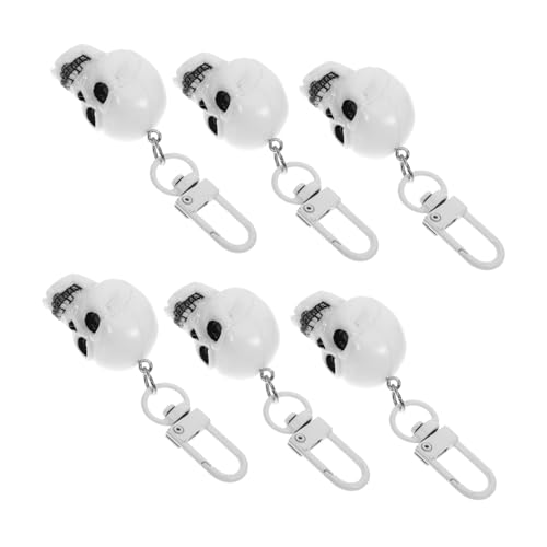 BESTonZON 6 Stück Halloween Schlüsselanhänger mit Schädel Vintage Handtaschen für Gruseldeko für Partys und Weiße Farbe BESTonZON 6 Stück Halloween Schlüsselanhänger mit Schädel Vintage Handtaschen für Gruseldeko für Partys und Weiße Farbe von BESTonZON