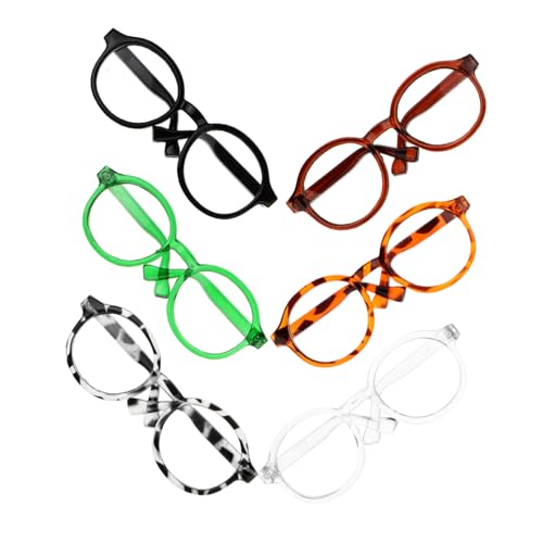 BESTonZON 6 Stück Mini Puppenbrillen Teiliges DIY Puppenzubehör für Kreative Rollenspiele Brillen für Puppen mit Verschiedenen Rahmenfarben für Puppenliebhaber BESTonZON 6 Stück Mini Puppenbrillen Teiliges DIY Puppenzubehör für Kreative Rollenspiele Brillen für Puppen mit Verschiedenen Rahmenfarben für Puppenliebhaber von BESTonZON