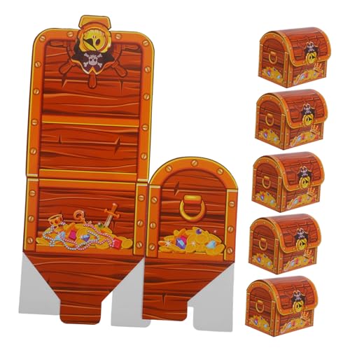 BESTonZON 6 Stück Schatzkiste aus Retro Farben Kreative Candy Box für Piratenparty Kindergeburtstag Geschenkbeutel für Mädchen und Jungen Sichere Party Mitgebsel BESTonZON 6 Stück Schatzkiste aus Retro Farben Kreative Candy Box für Piratenparty Kindergeburtstag Geschenkbeutel für Mädchen und Jungen Sichere Party Mitgebsel von BESTonZON