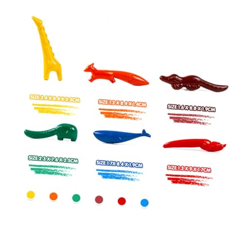 BESTonZON 6 Stück Teiliges Bunte Wachsmalstifte in Tierform Ungiftige Malstifte aus Natürlichem Wachs Vielseitige Farben für Kreatives Zeichnen und Spielerisches Lernen BESTonZON 6 Stück Teiliges Bunte Wachsmalstifte in Tierform Ungiftige Malstifte aus Natürlichem Wachs Vielseitige Farben für Kreatives Zeichnen und Spielerisches Lernen von BESTonZON