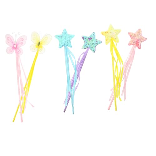 BESTonZON 6 Stück Teiliges Feenstab Schmetterlings design Leicht und Handlich für Kindergeburtstag Bühnenauftritte Tanz und Partydekoration BESTonZON 6 Stück Teiliges Feenstab Schmetterlings design Leicht und Handlich für Kindergeburtstag Bühnenauftritte Tanz und Partydekoration von BESTonZON