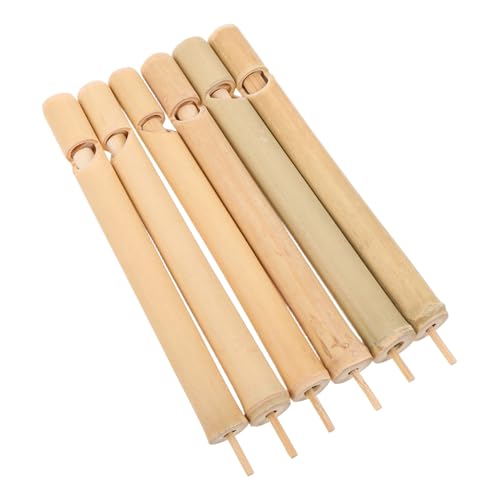 BESTonZON 6 Stück Teiliges Holz Vogelpfeifen Mini Flöten mit Authentischem Vogelruf Pädagogisches Musikinstrument aus Holz für Kreative Naturerkundung und Outdoor-spielspaß von BESTonZON