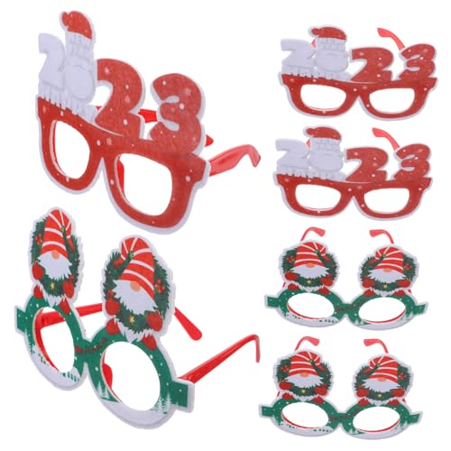 BESTonZON 6 Stück Teiliges Kinderparty Weihnachtsbrillen Bunte Cartoon Brillenrahmen als Foto Requisiten für Xmas Partydeko und Festliche Anlässe Stabile und Praktische Weihnachtsdeko für BESTonZON 6 Stück Teiliges Kinderparty Weihnachtsbrillen Bunte Cartoon Brillenrahmen als Foto Requisiten für Xmas Partydeko und Festliche Anlässe Stabile und Praktische Weihnachtsdeko für von BESTonZON