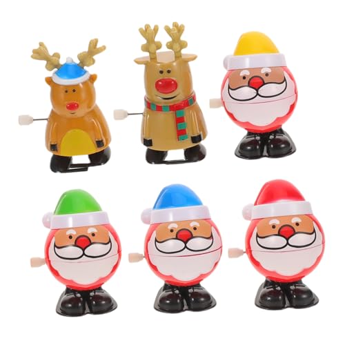 BESTonZON 6 Stück Teiliges Wind-up Mechanische Weihnachtsfiguren mit Beweglichen Gelenken Retro Rentier für Batteriefreies Sicheres Party-mitgebsel und Spielspaß BESTonZON 6 Stück Teiliges Wind-up Mechanische Weihnachtsfiguren mit Beweglichen Gelenken Retro Rentier für Batteriefreies Sicheres Party-mitgebsel und Spielspaß von BESTonZON