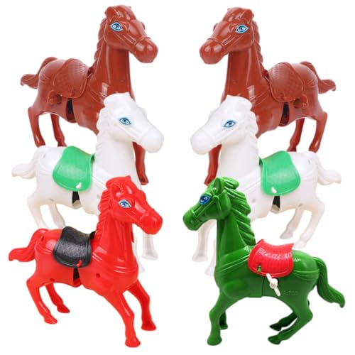 BESTonZON 6 Stück Teiliges Wind up Pferd Springend Lustige Mitgebsel für Geburtstag Party Geschenk Kreative Hand Auge koordination Fördernd Zufällige Farbe Zufällige Farbe von BESTonZON