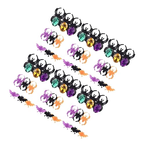 BESTonZON 60 Stück Halloween-Dekorative Ringe Finger Spinnenringe Karikatur Ringe für Mädchen halloween costume halloween kleidung bunter Ring Spielzeugring aus Kunststoff Plastik BESTonZON 60 Stück Halloween-Dekorative Ringe Finger Spinnenringe Karikatur Ringe für Mädchen halloween costume halloween kleidung bunter Ring Spielzeugring aus Kunststoff Plastik von BESTonZON