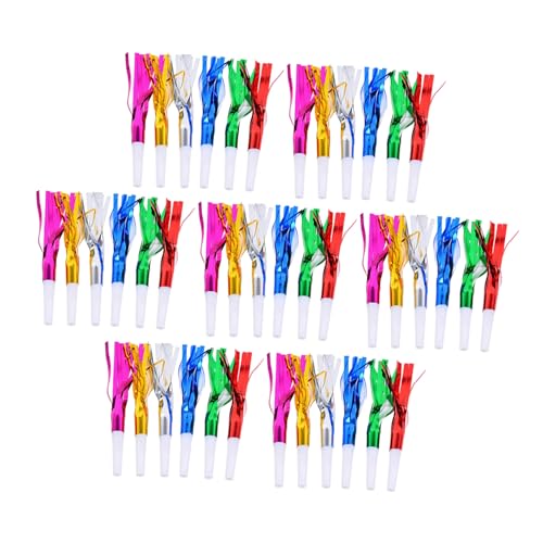 BESTonZON 60 Stück Kinderpartei Pfeife Handklapper Partygebläse Pfeife Geburtstag Blowouts Hörner Geburtstags-Gebläse children's party whistles Geburtstagsgebläse Krachmacher Plastik von BESTonZON