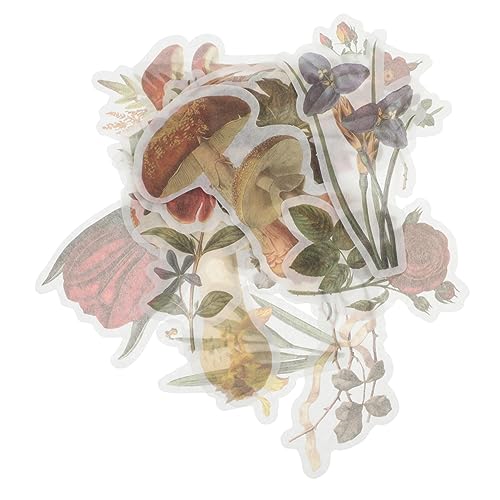 BESTonZON 60st Pocket-Sticker-Pack DIY Bastelaufkleber Scrapbook-Aufkleber Handkontoaufkleber Zeitschriftenaufkleber Aufkleber Für Wasserflaschen Laptop-Aufkleber Planer-Aufkleber Papier von BESTonZON