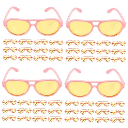 BESTonZON 64 Stk Minipuppenbrille dekorative Brillen Mädchenpuppen puppen sonnenbrille Puppenzubehör Sonnenbrille Kinderspielzeug Mädchenspielzeug Puppenbrille aus Kunststoff Puppenbrillen von BESTonZON