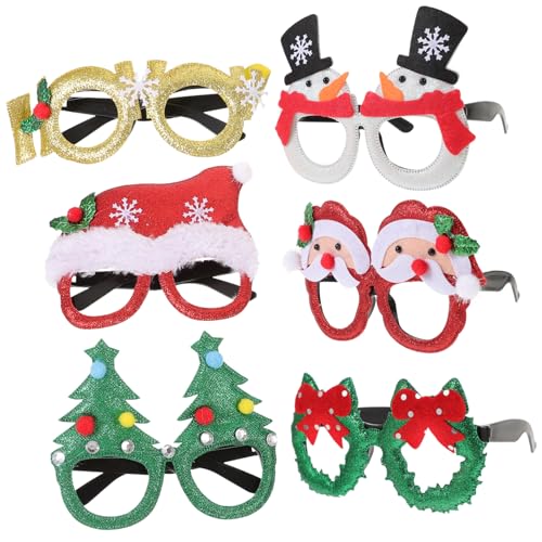 BESTonZON 6 Stücke Weihnachten SES Party Gläser Weihnachten Urlaub Rahmen Requisiten Schneemann Geweih Decor Brillen BESTonZON 6 Stücke Weihnachten SES Party Gläser Weihnachten Urlaub Rahmen Requisiten Schneemann Geweih Decor Brillen von BESTonZON