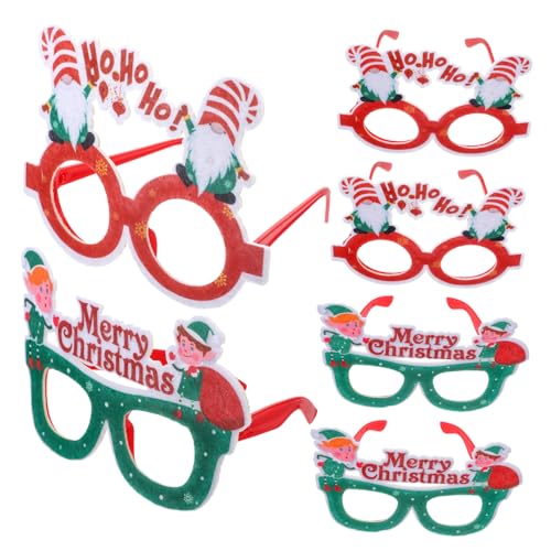 BESTonZON 6st Christbaumschmuck Weihnachts- Weihnachtsfeier Versorgung Dekorationen Weihnachtsbrillendekor Gläser Für Die Weihnachtsfeier Brillen Zu Weihnachten Party Plastik BESTonZON 6st Christbaumschmuck Weihnachts- Weihnachtsfeier Versorgung Dekorationen Weihnachtsbrillendekor Gläser Für Die Weihnachtsfeier Brillen Zu Weihnachten Party Plastik von BESTonZON