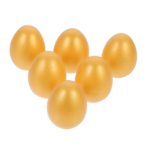 BESTonZON Ostern Von 6 Stück Naturholz Deko-eier Holz Osterthema Basteln für Jungen und Mädchen von BESTonZON