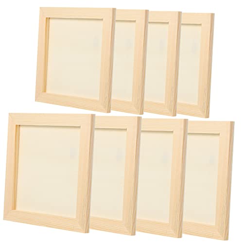 BESTonZON 8 Stück Kreatives Holz Bilderrahmen für Quadratische DIY für Kunstprojekte und Bastelarbeiten für Kreative und Bastelstunden von BESTonZON