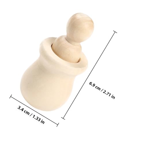 BESTonZON 8 Stück Teiliges Ungefertigte Holzfiguren zum Bemalen Blanke DIY Peg Dolls aus Naturholz Fördert Kreativität und Feinmotorik für Kinderhandwerk und Eltern junge Mädchen von BESTonZON