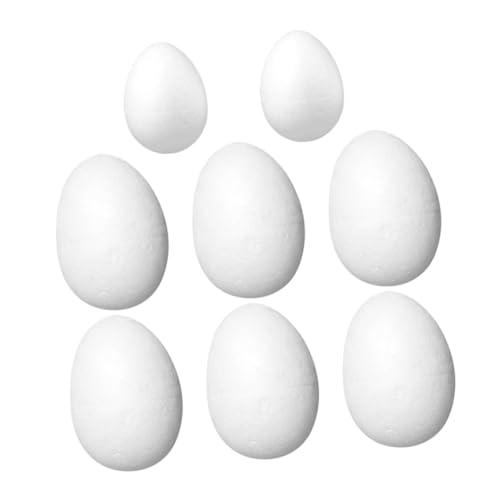 BESTonZON 8St Ei-Modell easter teigroller ostern ostergeschenk für geldgeschenke ostern basteln für ostern Eierhalter Eier für Hühner Eierfarbe Vogeleiernest hängendes Ei Deko-Ei Schaum Weiß BESTonZON 8St Ei-Modell easter teigroller ostern ostergeschenk für geldgeschenke ostern basteln für ostern Eierhalter Eier für Hühner Eierfarbe Vogeleiernest hängendes Ei Deko-Ei Schaum Weiß von BESTonZON