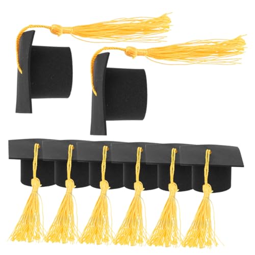 BESTonZON Mini-quasten mit Abschlusskappen 8 Stück Cupcake-topper Zum Schulabschluss Kuchendekoration für Partygeschenke Zum Schulabschluss von BESTonZON